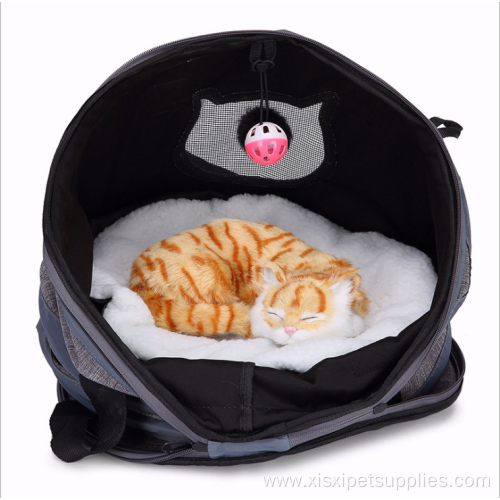 pet owner outside cat foldable Oxford cloth